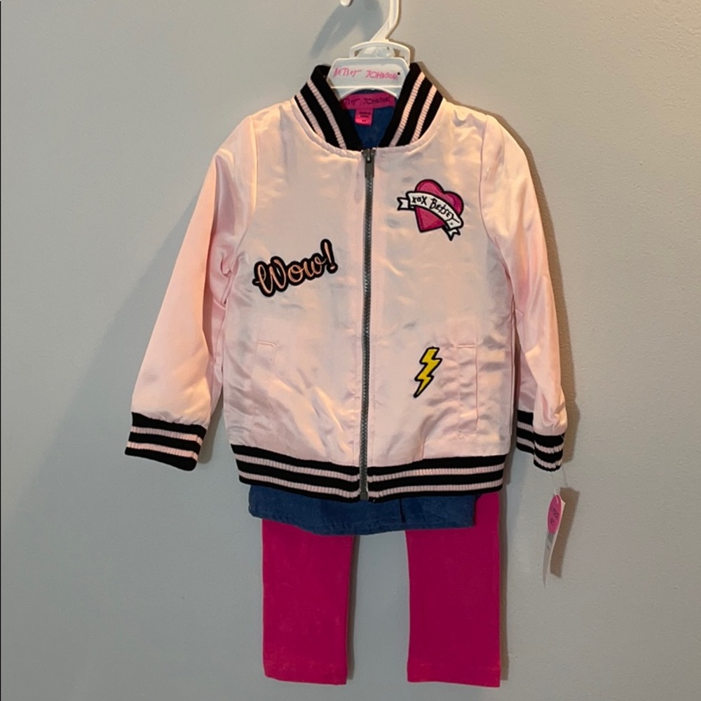 🆕 Toddler girl Betsey Johnson 3 piece set